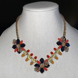 J. Crew Multicolor Rhinestone Statement Necklace